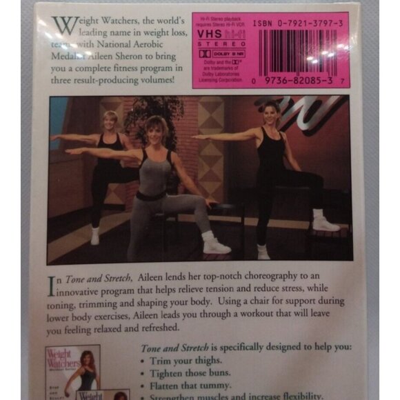 Weight Watchers Workout Series Tone And Stretch (VHS, 1995) New Factory Sealed - Picture 9 of 10